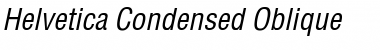 Helvetica Condensed Italic Font