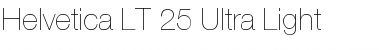 HelveticaNeue LT 25 UltLight Regular Font