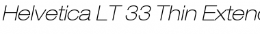 HelveticaNeue LT 33 ThinExObl Regular Font