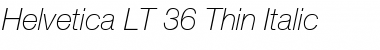 HelveticaNeue LT 36 ThinIt Regular Font