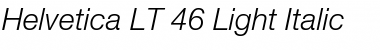 HelveticaNeue LT 46 LightIt Font