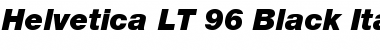 HelveticaNeue LT 96 BlackIt Font