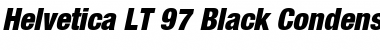 HelveticaNeue LT 97 BlackCn Oblique Font