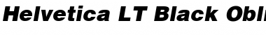 Helvetica LT Black Italic Font