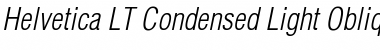 Helvetica LT CondensedLight Font