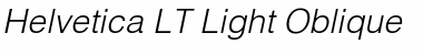 Helvetica LT Light Italic Font