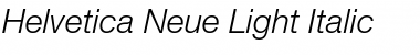 Helvetica Neue Light Italic