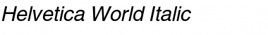 Helvetica World Italic