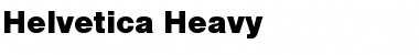 Helvetica-Heavy Font