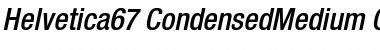 Helvetica67-CondensedMedium MediumItalic Font