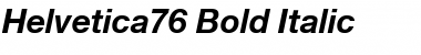 Helvetica76 BoldItalic Font