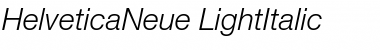 HelveticaNeue LightItalic Font