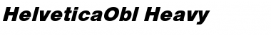 HelveticaObl-Heavy Font