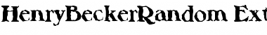 HenryBeckerRandom-ExtraBold Font