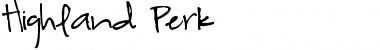 Highland Perk Regular Font