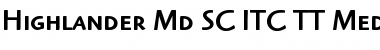 Highlander Md SC ITC TT Medium Font