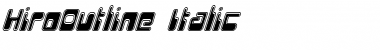 HiroOutline Italic Font