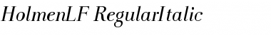 HolmenLF-RegularItalic Font