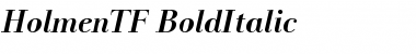 HolmenTF-BoldItalic Font