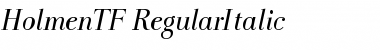 HolmenTF-RegularItalic Font
