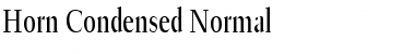 Horn Condensed Font