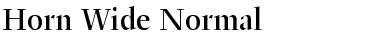 Horn Wide Normal Font
