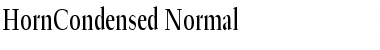 HornCondensed Normal Font
