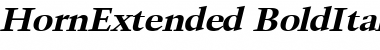 HornExtended BoldItalic Font