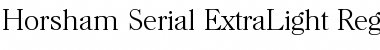Horsham-Serial-ExtraLight Font