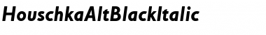 HouschkaAltBlackItalic Regular Font