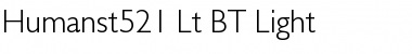 Humanst521 Lt BT Light Font