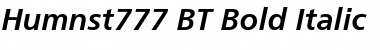 Humnst777 BT Bold Italic