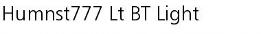 Humnst777 Lt BT Font