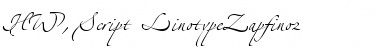 HW, Script - LinotypeZapfino2 Two Font