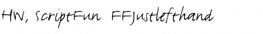 HW, ScriptFun - FFJustlefthand Regular Font