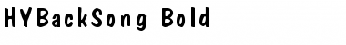 HYBackSong-Bold Regular Font