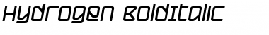 Hydrogen Bold Italic Font