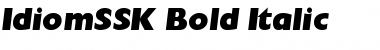 IdiomSSK Bold Italic Font