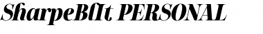 Sharpe PERSONAL Black Italic Font