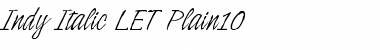Indy Italic LET Font