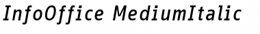 InfoOffice Medium Italic Font