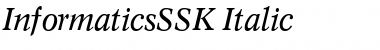 InformaticsSSK Italic Font