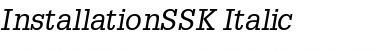 InstallationSSK Italic Font