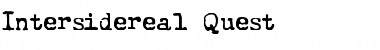 Intersidereal Quest Font