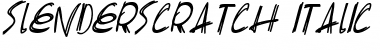 Slenderscratch Italic Font