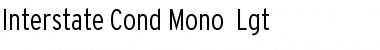 Interstate Cond Mono - Lgt Font