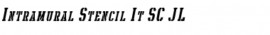 Intramural Stencil It. SC JL Font