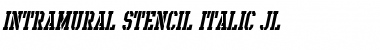 Intramural Stencil Italic JL Regular Font