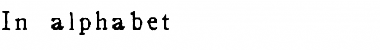 In_alphabet Regular Font
