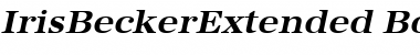 IrisBeckerExtended Bold Italic Font